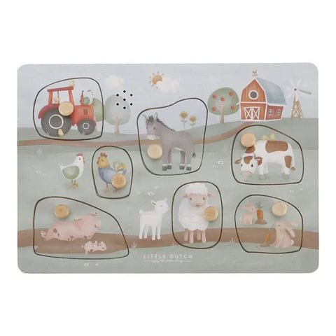 Puzzle con Sonidos – Little Farm – Little Dutch