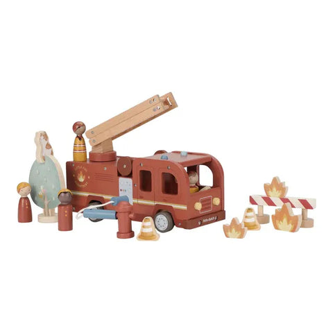 Set bomberos con camion de madera - Little Dutch