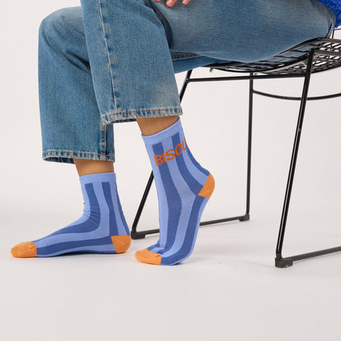 Chaussettes en coton peigné Rayées - Bisou