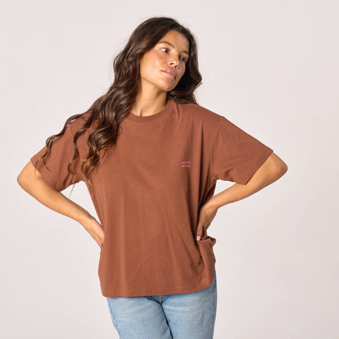 T-shirt femme en 100% coton biologique - Marron