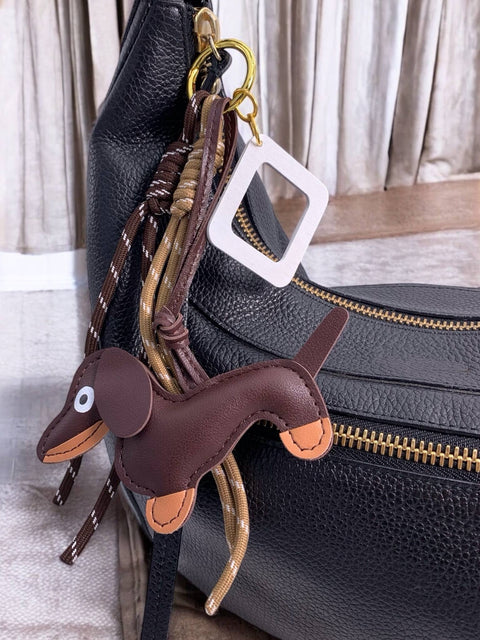 Grigri de sac et porte-clé Chien et carré ALU PC13