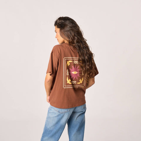 T-shirt femme en 100% coton biologique - Marron