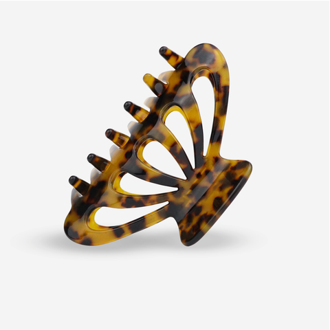 Pince à cheveux Princesse motif guépard foncé
