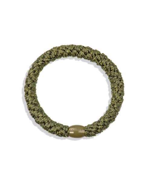 Goma para el pelo Kknekki - Bottle Green Glitter