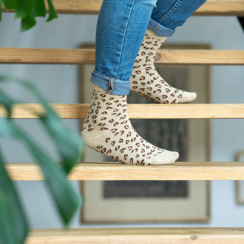 Calcetines Leopardo – Beige - Billy Belt