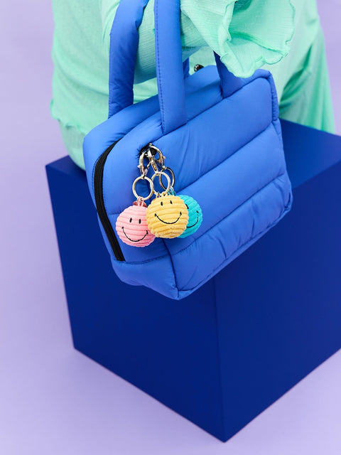 Llavero Smiley Corduroy Turquesa (4,5cm) - Bonton Toys