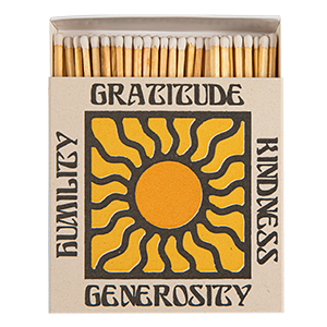 Cerillas de diseño "Gratitude Generosity" - Archivist