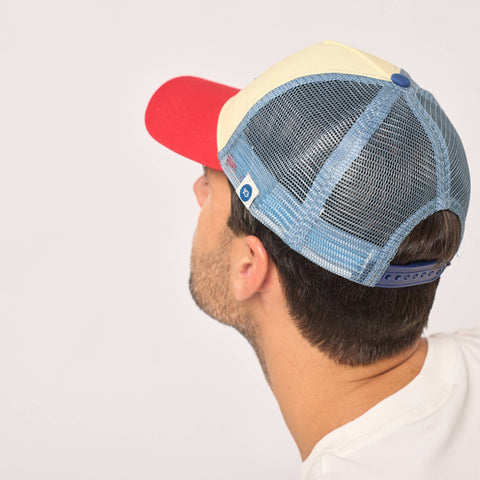 Gorra Trucker algodón Azul y rojo - Billybelt