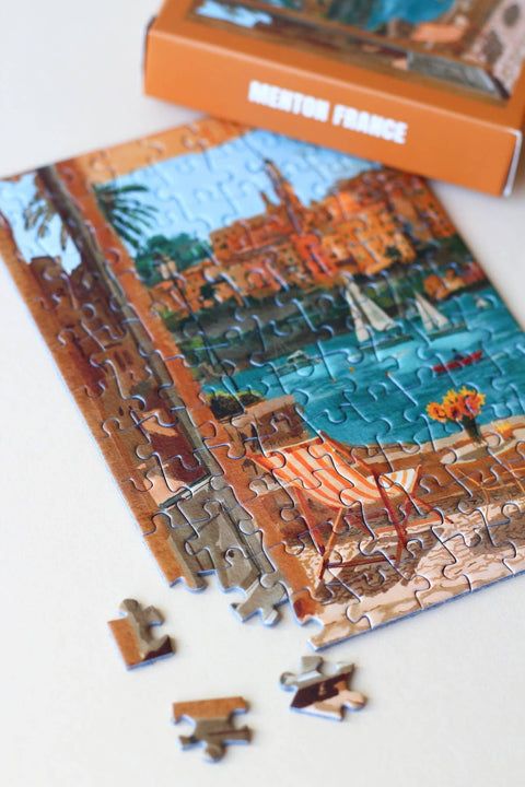Mini-puzzle de 99 piezas - Menton, France - Piecely Puzzles