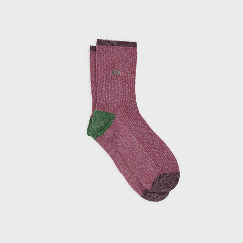 Calcetines vintage con brillo Vieux Rose - Billy Belt