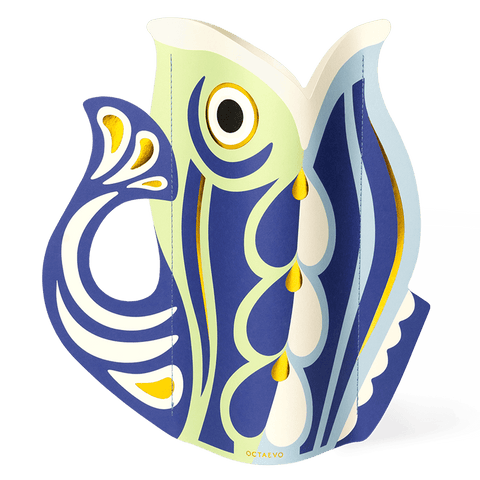 Vase en papier poisson