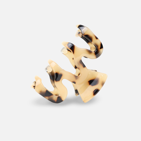 Barrette pour cheveux Wave effet léopard