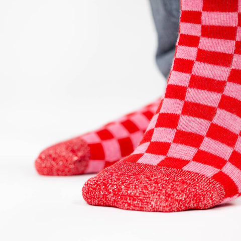 Calcetines de cuadros - Rojo y Rosa - Billy Belt