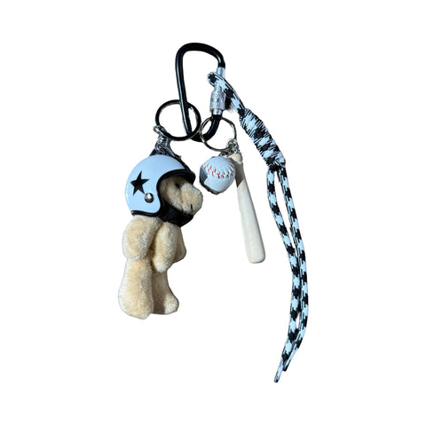 BIJOU DE SAC BS302 NOUNOURS CASQUE BLANC