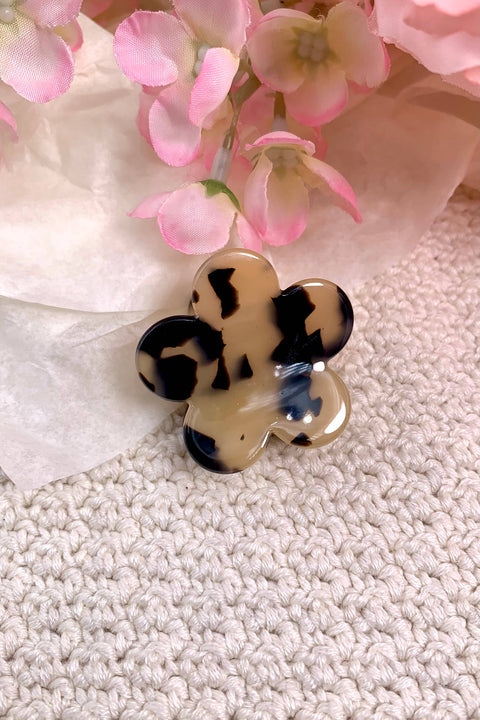 Mini pinza flores leopardo 4cm YH51