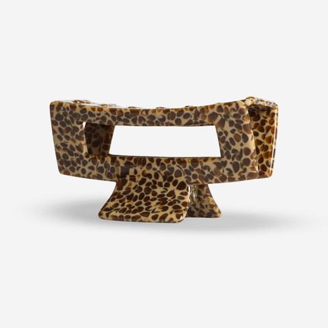 Barrette cheveux Crush Café au motif léopard subtil