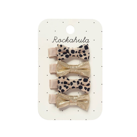 Set de Clips de Pelo – Leopard Shimmer Mini Bow – Rockahula Kids