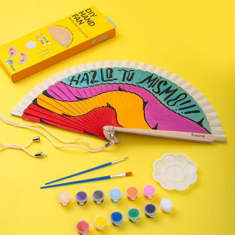Abanico DIY para decorar y pintar - Fisura