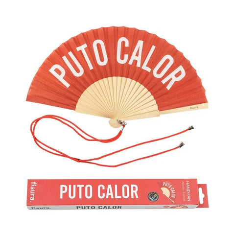 Abanico "Puto  calor" rojo - Fisura