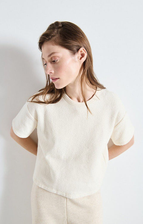 Camiseta mujer Bobypark American Vintage - Ecru