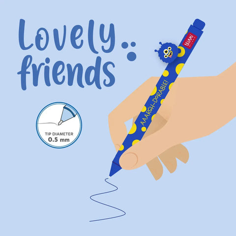 Bolígrafo de Gel tinta azul - Monster - Lovely Friends – Legami
