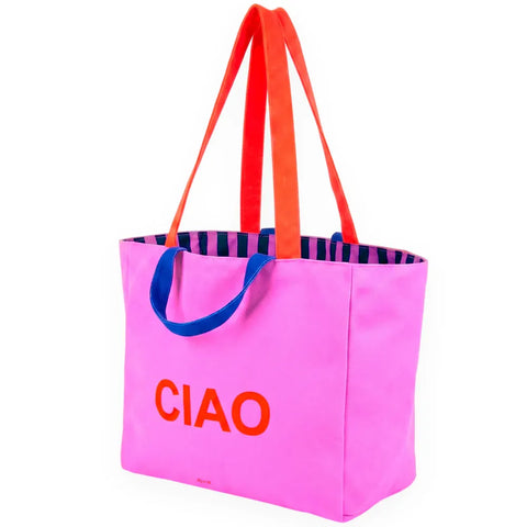 Bolsa de playa Rosa y Azul "Ciao" - Fisura