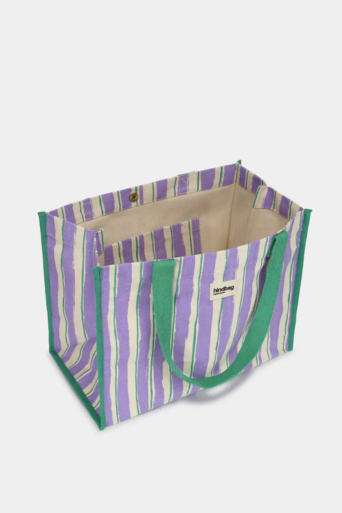 Bolso Claude con rayas Verde y Lila  - Hindbag