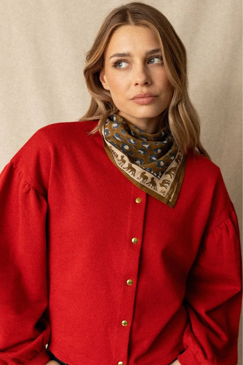 Bufanda Pequeña 50x50cm - Léopard Tapenade - Apaches