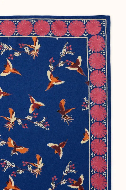 Bufanda Pequeña Manika - Cerisier Bleu Royal - Apaches