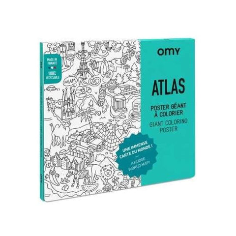 Poster XL “Atlas” para colorear – OMY