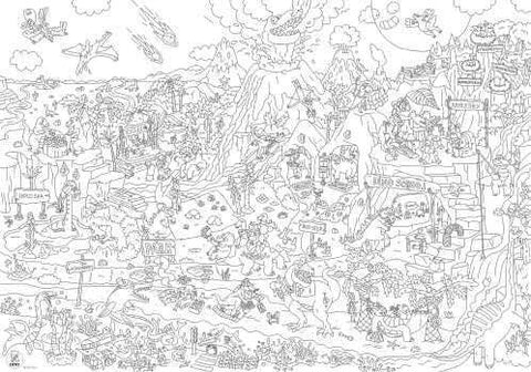 Poster XL “Dinos” para colorear – OMY