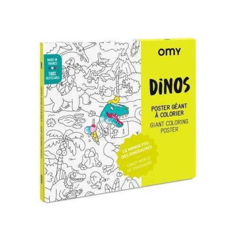 Poster XL “Dinos” para colorear – OMY