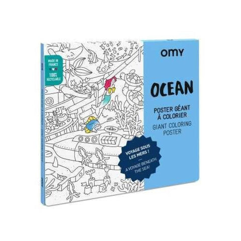 Poster XL “Ocean” para colorear – OMY