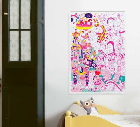 Poster XL “Unicornio” para colorear – OMY