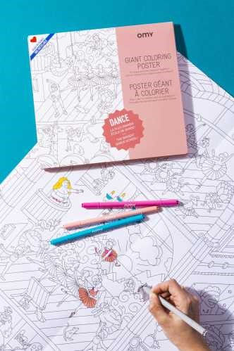 Poster XL “Dance” para colorear – OMY