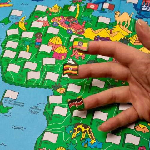 Poster XL “Banderas del Mundo” con pegatinas – OMY