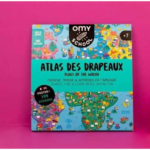 Poster XL “Banderas del Mundo” con pegatinas – OMY