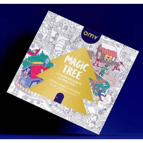 Poster XL “Christmas Magic Tree” para colorear – OMY