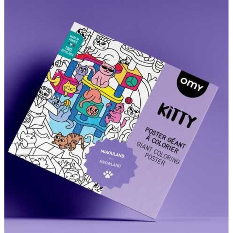 Poster XL “Kitty” para colorear – OMY