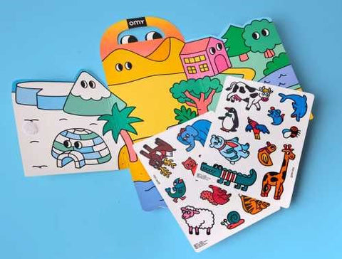 Montessori Animals – Pegatinas Reutilizables - Omy