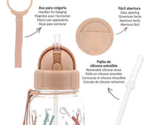 Botella Plástico – Funny Letters – Tutete