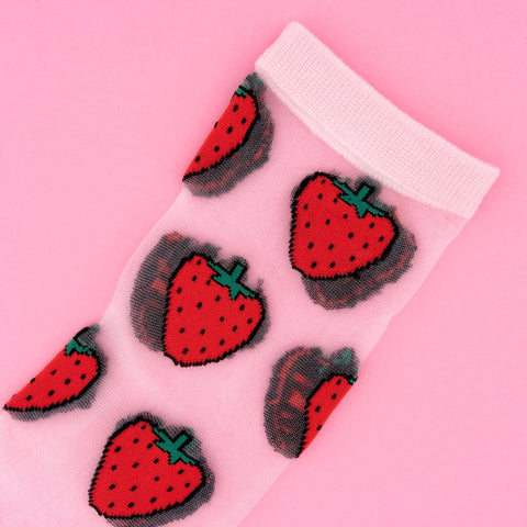 Calcetines transparentes  "Fresas" – Coucou Suzette