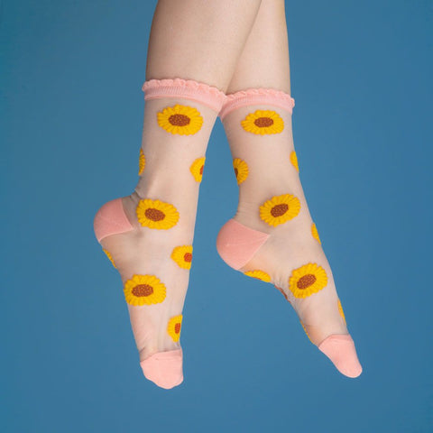 Calcetines transparentes  "Girasoles" – Coucou Suzette