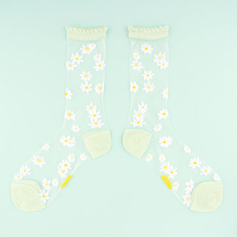 Calcetines transparentes  "Margaritas" – Coucou Suzette