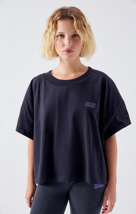 Camiseta mujer Gixy - Negro - American Vintage