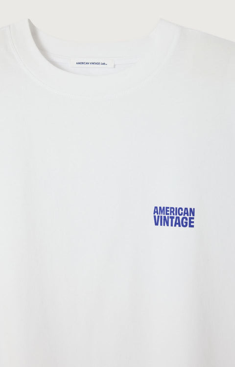 Camiseta hombre sin mangas Gixy - Blanco - American Vintage