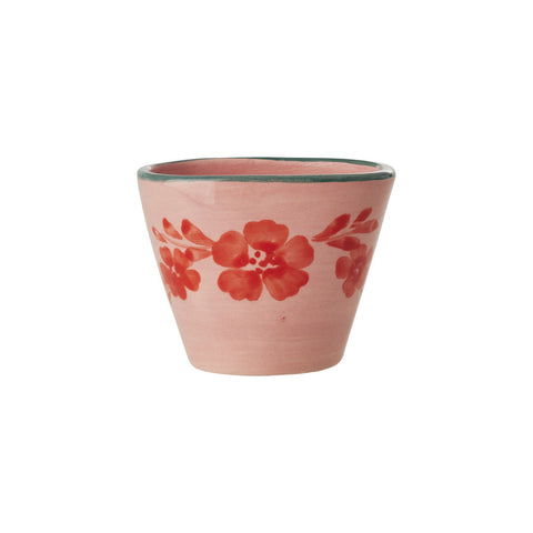 Taza ovalada de cerámica pintada a mano “Orange Flower Vine” – RICE