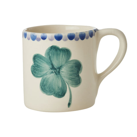 Taza de cerámica pintada a mano “Good Luck Clover” – RICE
