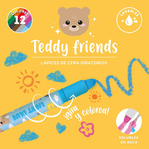 Set de 12 ceras giratorias - Teddy Friends - Legami