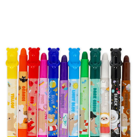 Set de 12 ceras giratorias - Teddy Friends - Legami